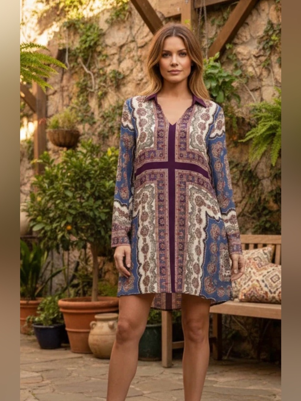 Tolani Sue Mediterranean Dress Size Small $198 Retail New With Tags